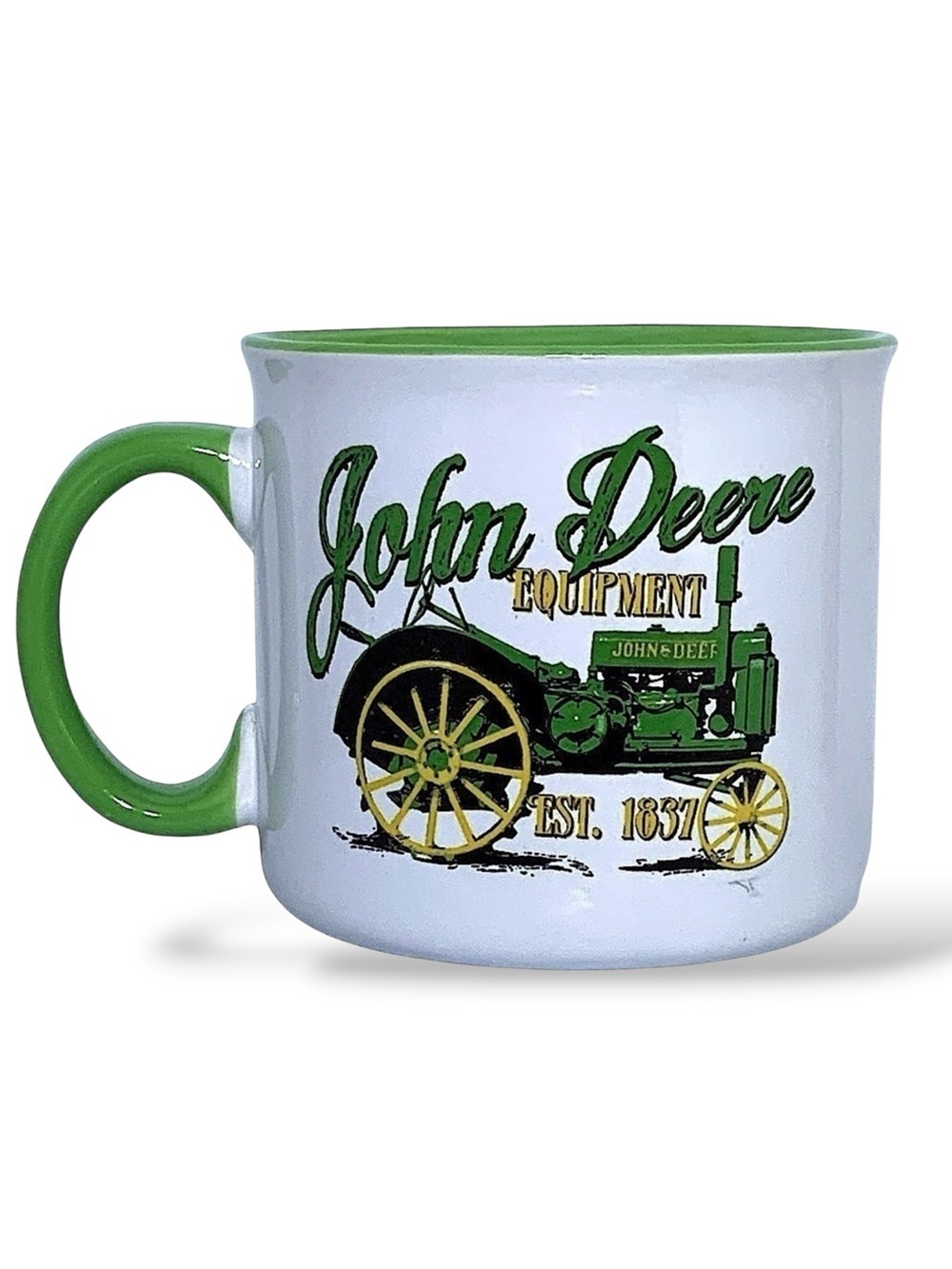 JOHN DEERE Jumbo Mug Tractor Officially Licensed 21.5 oz White Green Gift Mug